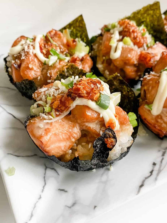 Baked Salmon Sushi Cups