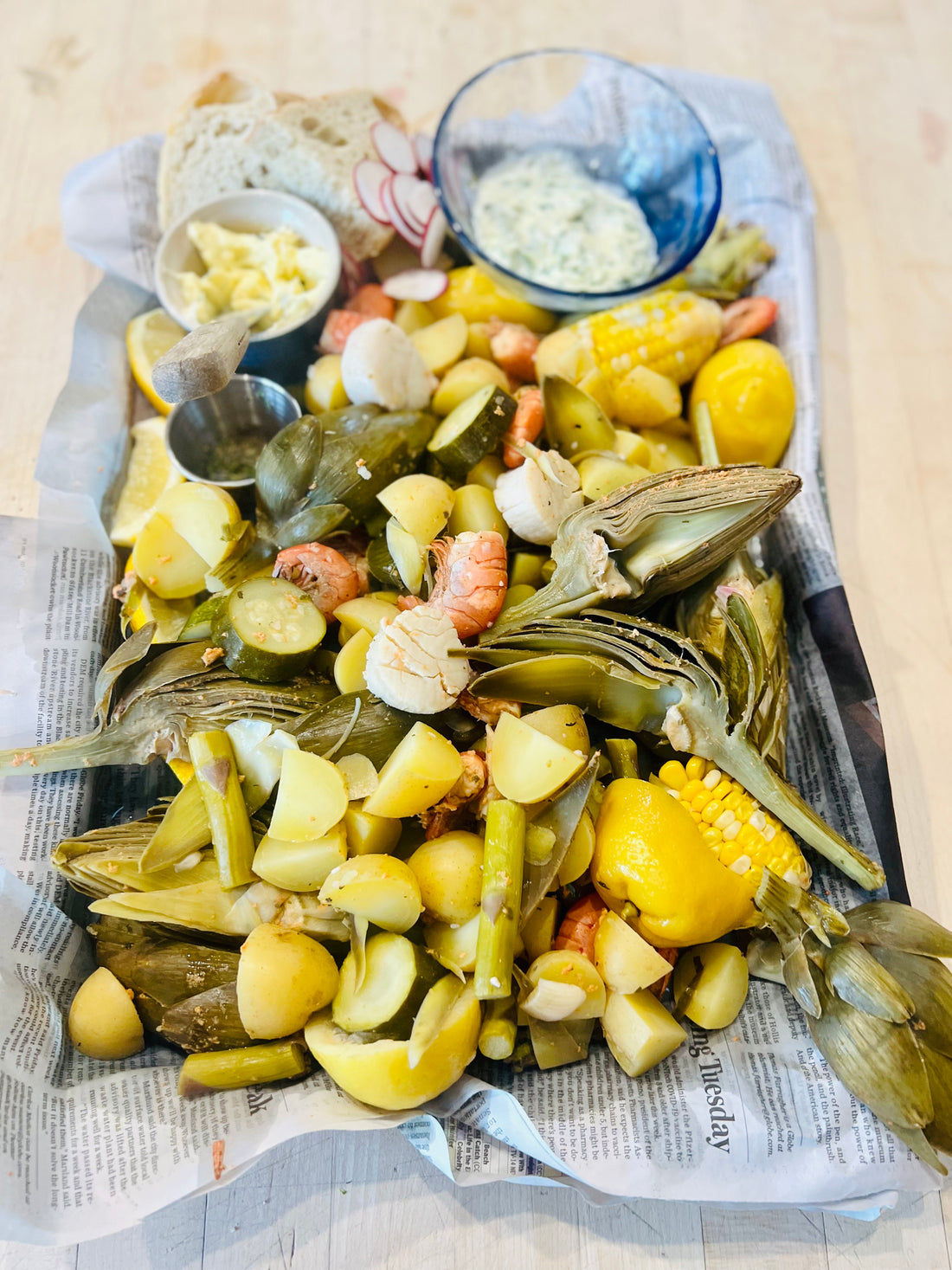 Michele's French Scallop & Shrimp Boil
