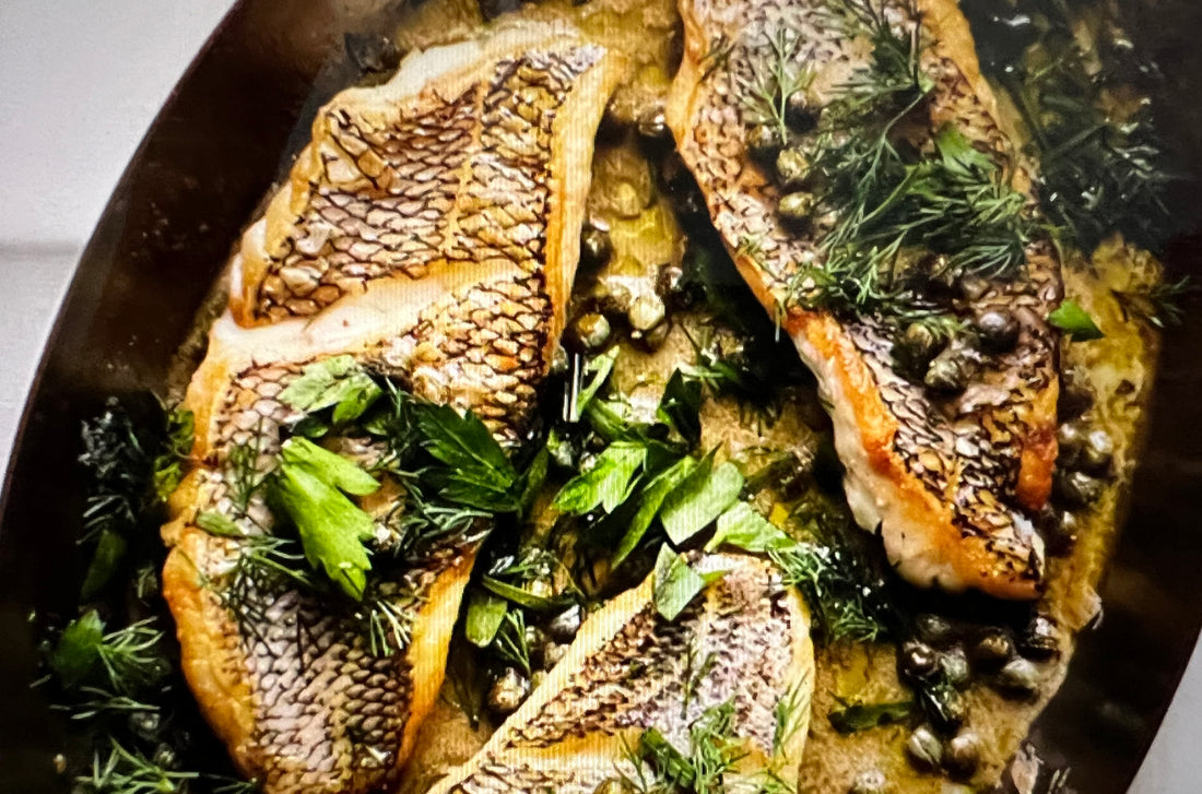 Sauteed Black Sea Bass With Capers and Herb-Butter Sauce
