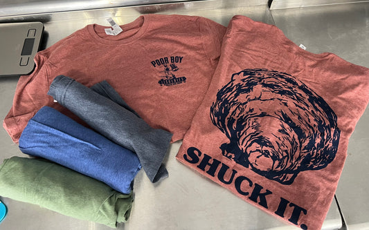 Unisex "Shuck It" T-Shirt Heather Blue (brighter) *SALE